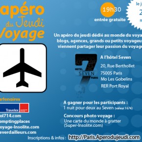 L'Apéro Voyage le 24 mai à Paris! L'Apéro Voyage le 24 mai à Paris!