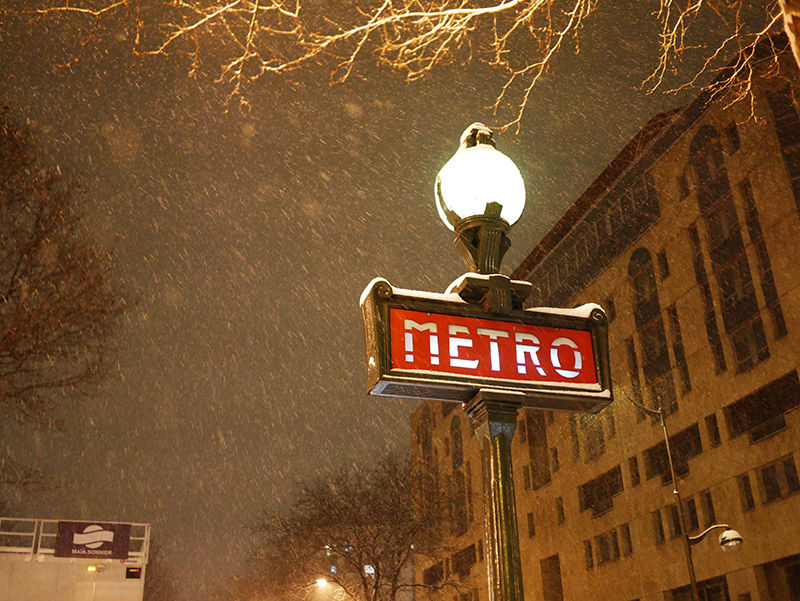 Paris Belleville sous la neige